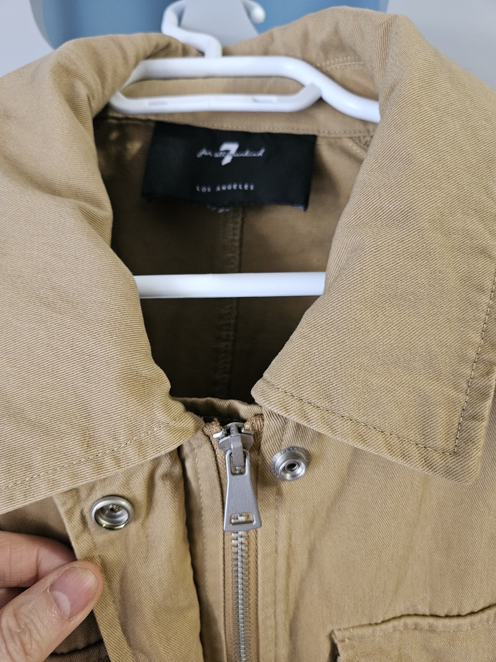 7 For All Man Kind Utility Belted Jacket Cotton Camel Colour (XL?) - Picture 3 of 7